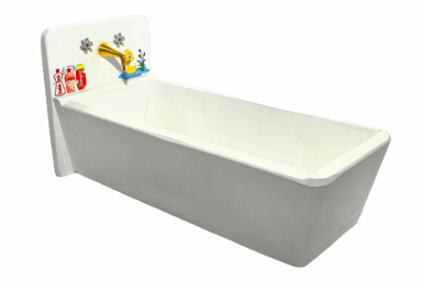 Handcrafted wooden miniature bath